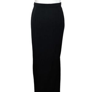 Bob Mackie vintage 90's straight black maxi skirt with slit